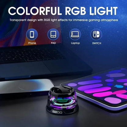Outdoor Magnetic Bluetooth Speaker Wireless Portable Mini Travel Stereo Speaker with RGB Color Light and Phone Holder