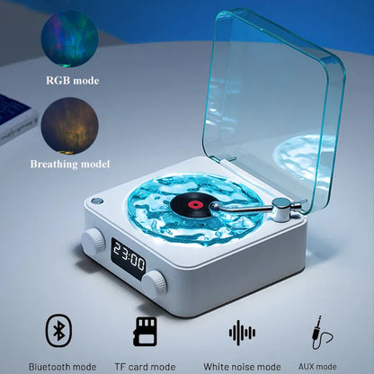 Mini Retro White Noise Bluetooth Speaker With RGB Light Sleep Support AID & TF CARD