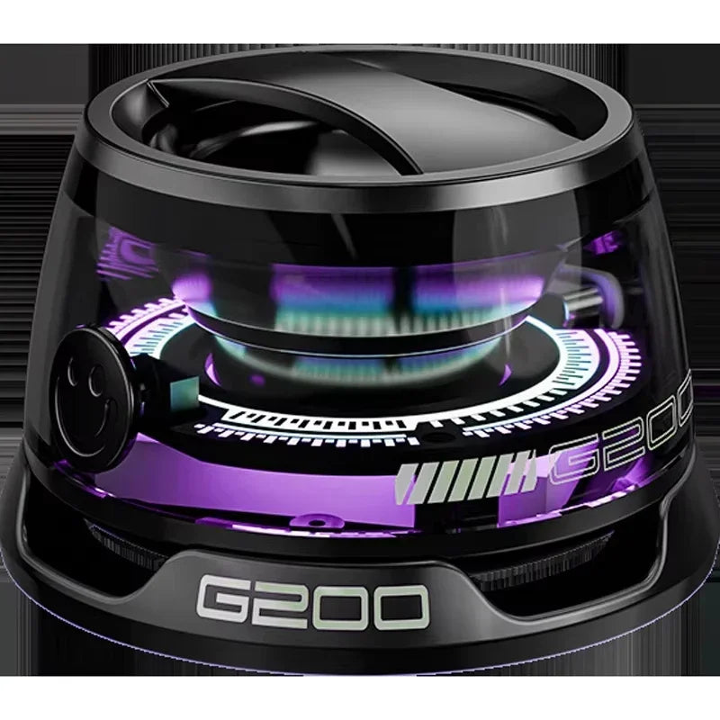 Outdoor Magnetic Bluetooth Speaker Wireless Portable Mini Travel Stereo Speaker with RGB Color Light and Phone Holder