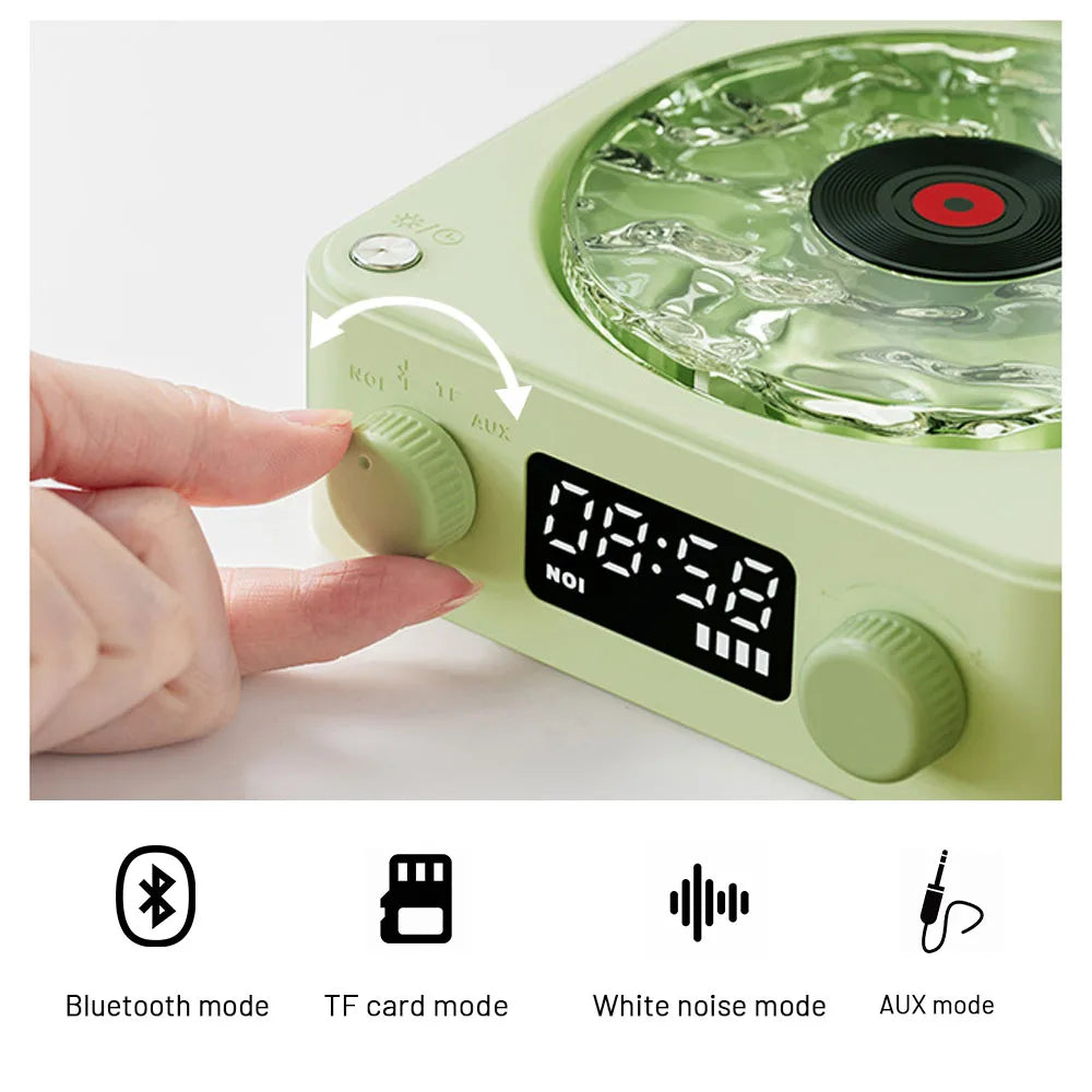Mini Retro White Noise Bluetooth Speaker With RGB Light Sleep Support AID & TF CARD