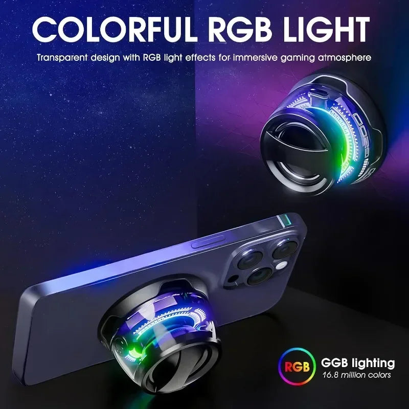 Outdoor Magnetic Bluetooth Speaker Wireless Portable Mini Travel Stereo Speaker with RGB Color Light and Phone Holder