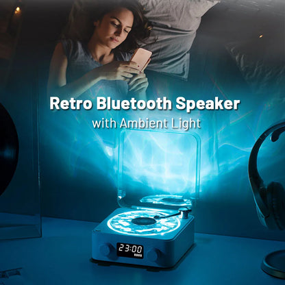 Mini Retro White Noise Bluetooth Speaker With RGB Light Sleep Support AID & TF CARD