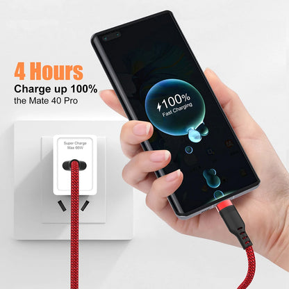 USB to Type C Extended 5-Meter USB C 6A Universal Super Fast - Charging Data Cable Suitable For Iphone,Huawei,Xiaomi,Samsung,Consoles And Tablets.